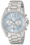 Michael Kors Bradshaw Chronograph Blue Dial Silver Steel Strap Watch For Women - MK6099