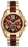 Michael Kors Bradshaw Chronograph Burgundy Dial Two Tone Steel Strap For Women - MK6269