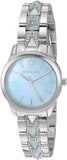 Michael Kors Runway Mercer Quartz Mother of Pearl Blue Dial Silver Steel Strap Watch For Women - MK6857