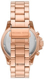 Michael Kors Everest Chronograph Black Dial Rose Gold Steel Strap Watch for Women - MK6972