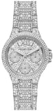 Michael Kors Camille Multifunction Crystals Silver Dial Silver Steel Strap Watch For Women - MK6996