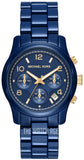 Michael Kors Runway Analog Blue Dial Blue Steel Strap Watch for Women - MK7332