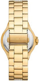 Michael Kors Lenox Three Hand Silver Dial Gold Steel Strap Watch For Women - MK7361