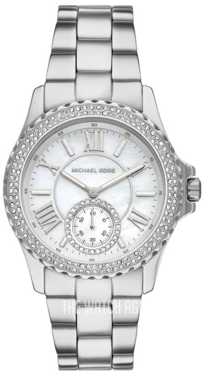 Michael Kors Everest Three hand Silver Dial Silver Steel Strap Watch For Women - MK7403