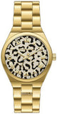 Michael Kors Lennox Three-Hand Gold Dial Gold Steel Strap Watch for Women - MK7500