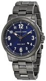 Michael Kors Paxton Analog Blue Dial Grey Steel Strap Watch For Men - MK8499