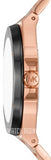 Michael Kors Lennox Chronograph Black Dial Rose Gold Steel Strap Watch For Men - MK8940