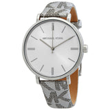 Michael Kors Addyson Quartz White Dial Gray Leather Strap Watch for Women - MK2951