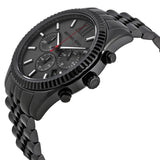 Michael Kors Lexington Chronograph Black Dial Black Steel Strap Watch for Men - MK8320