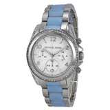 Michael Kors Blair Silver Dial Two Tone Steel Strap Watch for Women - MK6137