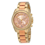 Michael Kors Blair Chronograph Rose Gold Dial Two Tone Steel Strap Watch for Women - MK6316