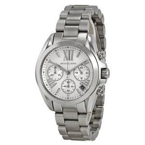 Michael Kors Bradshaw  Chronograph Silver Dial Silver Steel Strap Watch for Women - MK6174
