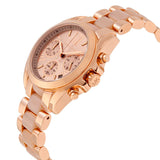 Michael Kors Bradshaw Rose Gold Dial Two Tone Steel Strap Watch for Women - MK6066