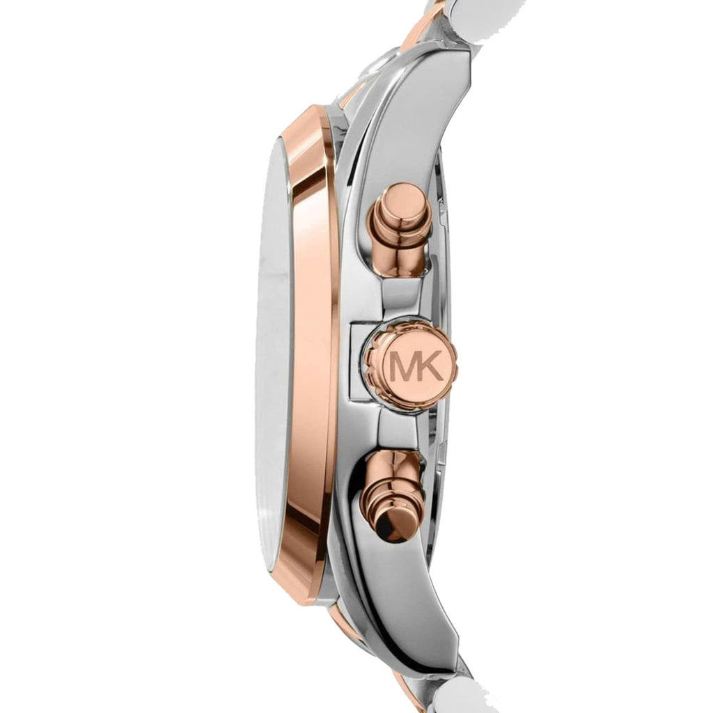 Michael Kors Bradshaw Blue Dial Two Tone Steel Strap Watch for Women - MK5606