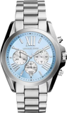 Michael Kors Bradshaw Chronograph Blue Dial Silver Steel Strap Watch For Women - MK6099