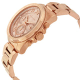 Michael Kors Brecken Chronograph Quartz Rose Gold Dial Rose Gold Steel Strap Watch For Women - MK6367