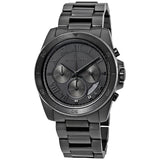 Michael Kors Brecken Chronograph Black Dial Black Steel Strap Watch For Men - MK8482