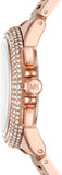 Michael Kors Camille Chronograph White Dial Rose Gold Steel Strap Watch For Women - MK6995