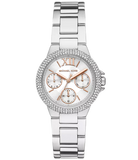 Michael Kors Camille Chronograph White Dial Silver Steel Strap Watch For Women - MK7198