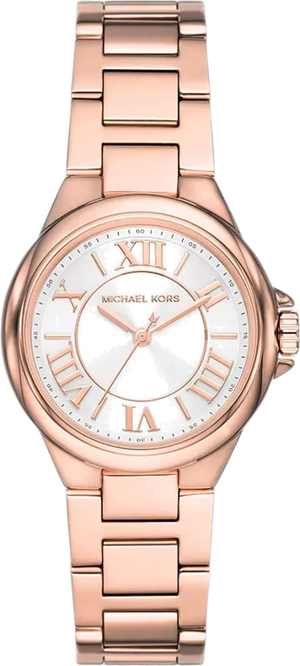 Michael Kors Camille Quartz White Dial Rose Gold Steel Strap Watch For Women - MK7256