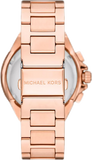 Michael Kors Camille Chronograph White Dial Rose Gold Steel Strap Watch For Women - MK7271