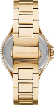 Michael Kors Camille Analog Blue Dial Gold Steel Strap Watch For Women - MK7341