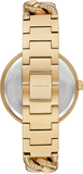 Michael Kors Catelyn Crystals Gold Dial Gold Steel Strap Watch For Women - MK4674