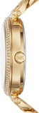 Michael Kors Catelyn Crystals Gold Dial Gold Steel Strap Watch For Women - MK4674