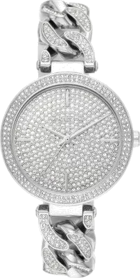 Michael Kors Catelyn Quartz Crystals Silver Dial Silver Steel Strap Watch For Women - MK4675