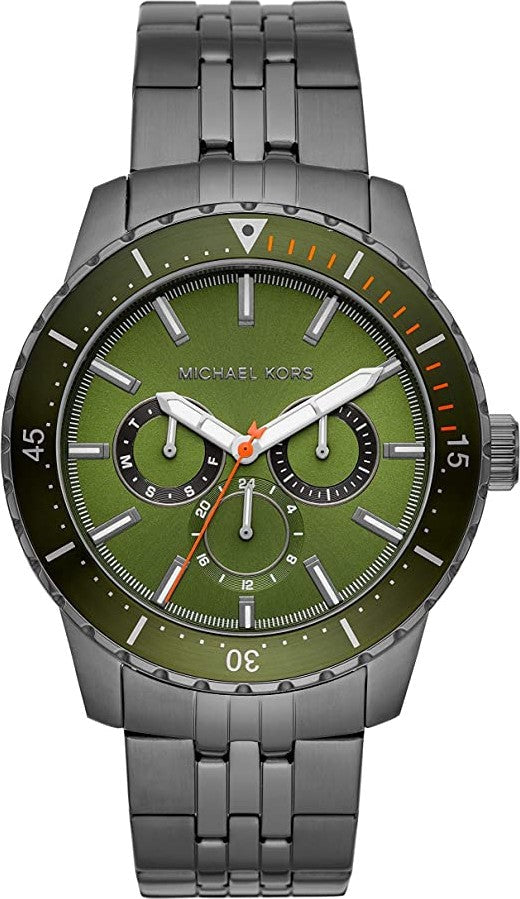 Michael Kors Cunningham Multifunction Chronograph Green Dial
