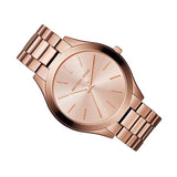 Michael Kors Mini Slim Runway Chronograph Quartz Rose Gold Dial Rose Gold Steel Strap Watch For Women - MK3205