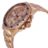 Michael Kors Everest Chronograph Rose Gold Dial Rose Gold Steel Strap Watch For Women - MK5755