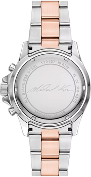 Michael Kors Everest Chronograph Silver Dial Two Tone Steel Strap Watch For Women - MK6975