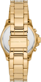 Michael Kors Everest Chronograph Crystals Gold Dial Gold Steel Strap Watch For Women - MK7254