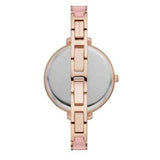 Michael Kors Jaryn Analog Rose Gold Dial Pink Steel Strap Watch For Women - MK4545