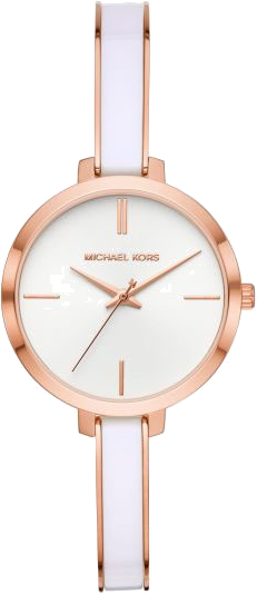 Michael Kors Jaryn Analog White Dial Two Tone Steel Strap 