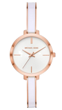 Michael Kors Jaryn Analog White Dial Two Tone Steel Strap Watch For Women - MK4342