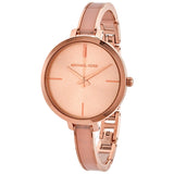 Michael Kors Jaryn Analog Gold Dial Pink Steel Strap Watch For Women - MK4343