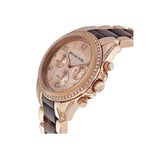 Michael Kors Blair Rose Gold Dial Two Tone Steel Strap Watch For Women - MK5859