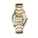 Michael Kors Byrn Quartz Gold Dial Gold Steel Strap Watch For Women - MK6134