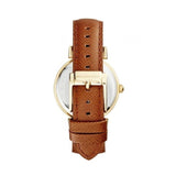 Michael Kors Catlin Champagne Dial Brown Leather Strap Watch for Women - MK2375