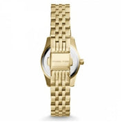 Michael Kors Lexington Quartz Blue Dial Gold Steel Strap Watch For Women - MK3271