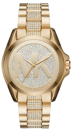 Michael Kors Bradshaw Gold Dial Gold Stainless Steel Strap Watch for Women - MK6487