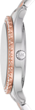 Michael Kors Layton Three Hand Pink Dial Two Tone Steel Strap Watch For Women - MK6894