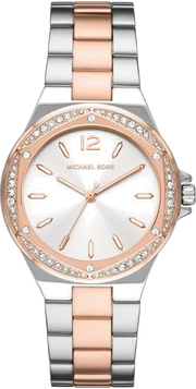 Michael Kors Lennox Three Hand Quartz Silver Dial Two Tone Steel Strap Watch For Women - MK6989