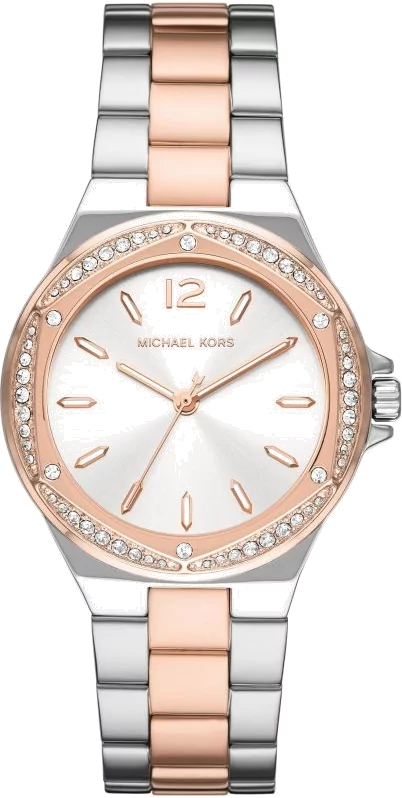 Michael Kors Lennox Three Hand Quartz Silver Dial Two Tone Steel Michael Kors Lennox Three Hand Quartz Silver Dial Two Tone Steel