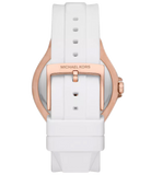 Michael Kors Lennox Three-Hand Crystals Dial White Silicone Strap Watch For Women - MK7248