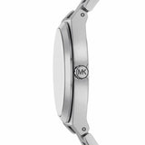 Michael Kors Lennox Three Hand Silver Dial Silver Steel Strap Watch For Women - MK7393