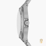 Michael Kors Lennox Analog Crystals Silver Dial Silver Steel Strap Watch For Women - MK7408