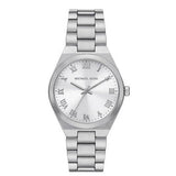 Michael Kors Lennox Three Hand Silver Dial Silver Steel Strap Watch For Women - MK7393